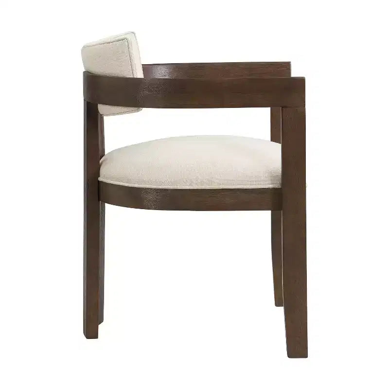 Christopher Knight Home Shankar moderne ronde eettafelset met 5 delen en stoelen met bekleding van rubberhout