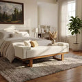 Christopher Knight Home Paulina moderne bank van rubberhout met bouclébekleding