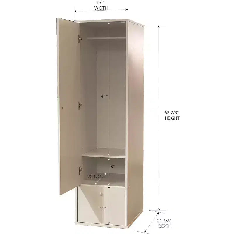Armadio contenitore Corry di Kings Brand Furniture, bianco