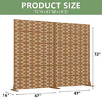 MAYEERTY Brick 01 brauner Raumteiler aus verzinktem Stahl, 72x47x16, 6-teilig, beidseitig rostfreier Sichtschutz