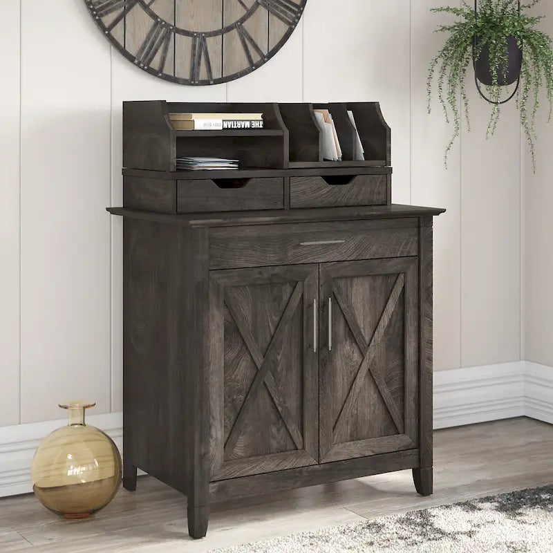 Sekretářský stůl Key West s úložnou skříňkou od Bush Furniture