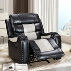 Fauteuil inclinable grand format en similicuir, design américain, pour le salon