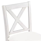 Conjunto Homy Casa de mesa de jantar e cadeiras de 5 peças, de altura de balcão, com prateleiras de arrumação, branco e nogueira, estilo quinta moderna