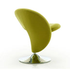 Manhattan Comfort Curl drehbarer Akzentstuhl aus Wollmischgewebe mit Chromgestell (2er-Set)