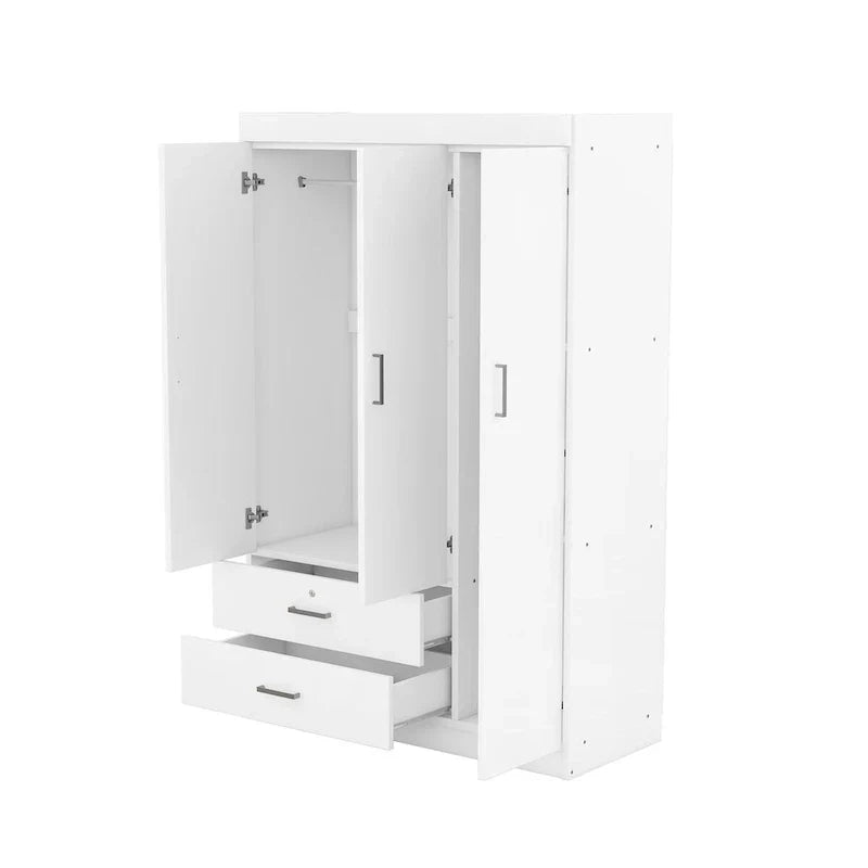 Guarda-roupa com 3 portas e 2 gavetas