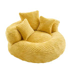 Sitzsack-Sofa für Erwachsene und Kinder, übergroßer Cord-Sitzsack mit 3 Kissen und Armlehne für Wohnzimmer oder Schlafzimmer