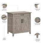 Sekretářský stůl Key West s úložnou skříňkou od Bush Furniture