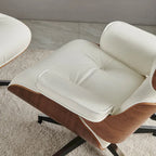 Poltrona lounge reclinabile in pelle dal design moderno di metà secolo