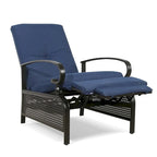 Cadeira reclinável ajustável de exterior, sofá de descanso com almofada - 38 (D) x 26.5 (W) x 38.5 (H) POLEGADAS