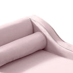 Elegante französische Chaiselongue mit Samtbezug, Stauraum und Kissen