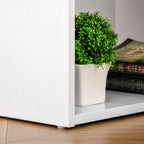 HOMCOM 47 modern thuiskantoorbureau met boekenkast, schrijftafel en werkplek, met 3 laden en opbergplank - wit