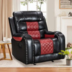 Fauteuil inclinable grand format en similicuir, design américain, pour le salon