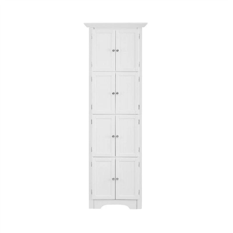 Meuble de rangement d’angle haut avec 8 portes et 4 étagères