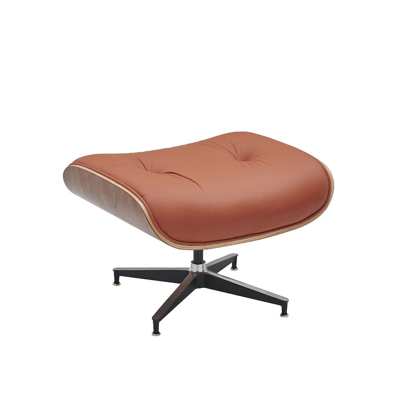 Poltrona lounge reclinabile in pelle dal design moderno di metà secolo