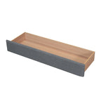 Letto a piattaforma imbottito in pile Teddy Queen Size con cassetto