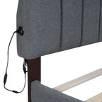 Letto a piattaforma imbottito in pile Teddy Queen Size con cassetto