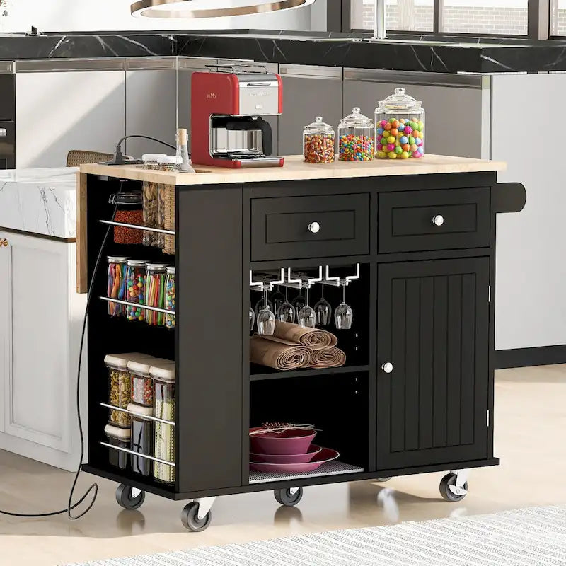 Kitchen Island with Power Outlet