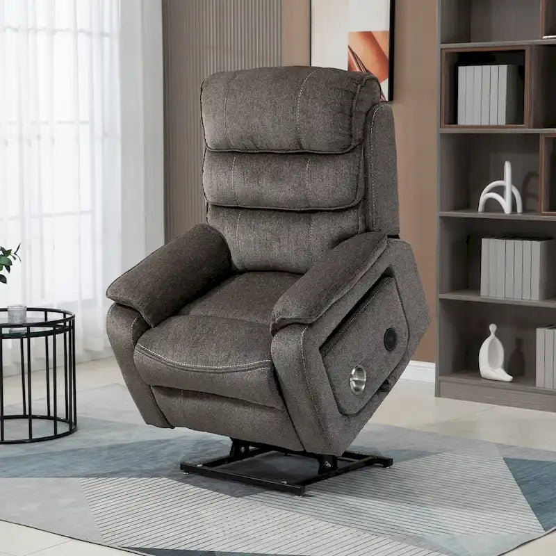 Poltrona reclinabile oversize con ricarica wireless, massaggio e riscaldamento