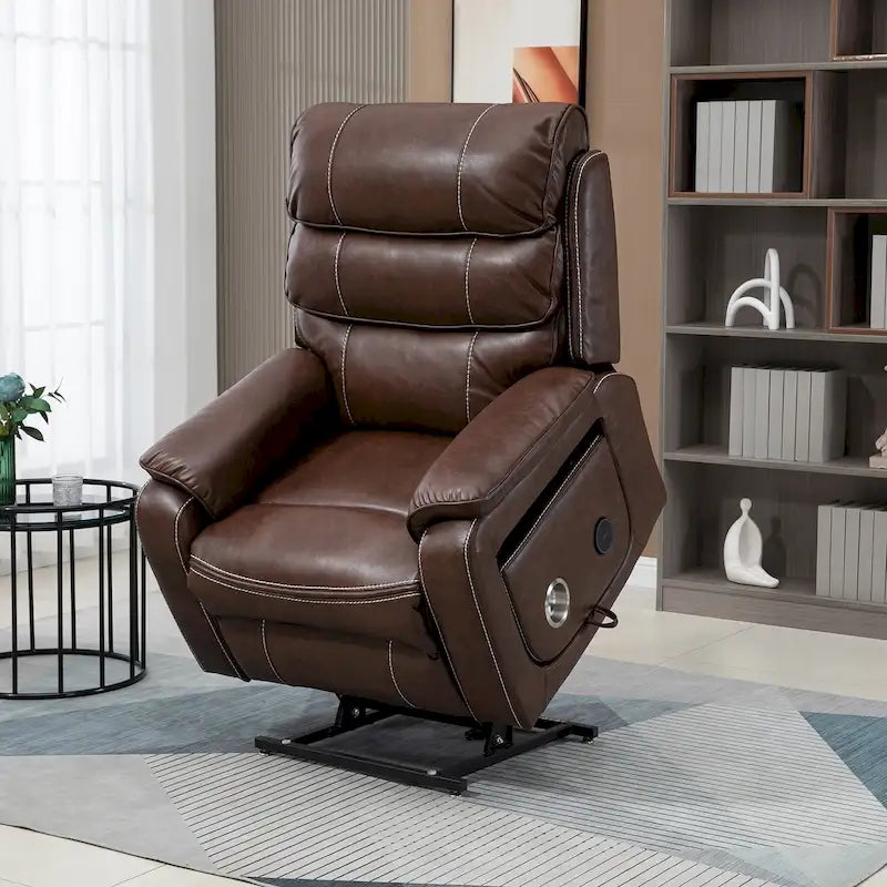 Poltrona reclinabile oversize con ricarica wireless, massaggio e riscaldamento