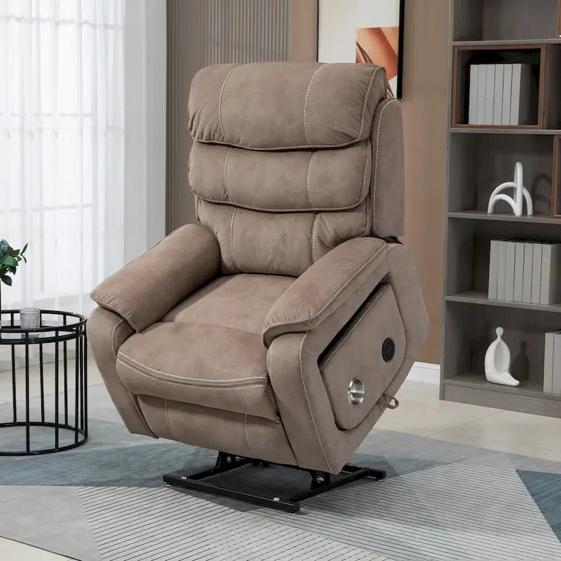 Poltrona reclinabile oversize con ricarica wireless, massaggio e riscaldamento