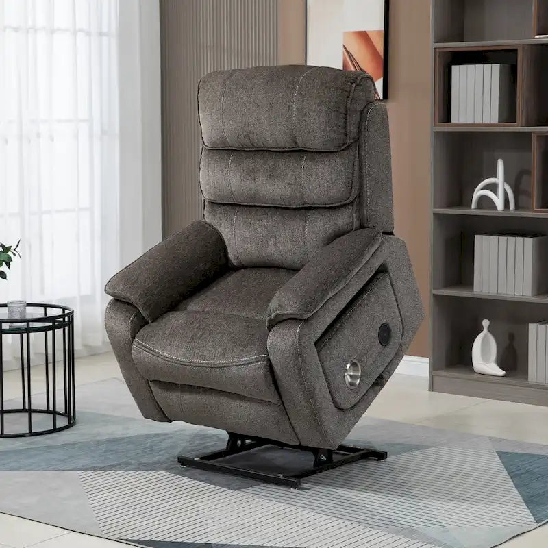 Poltrona reclinabile oversize con ricarica wireless, massaggio e riscaldamento