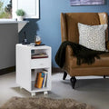  Cavy Contemporary Caster Wheels Drawer Side Table