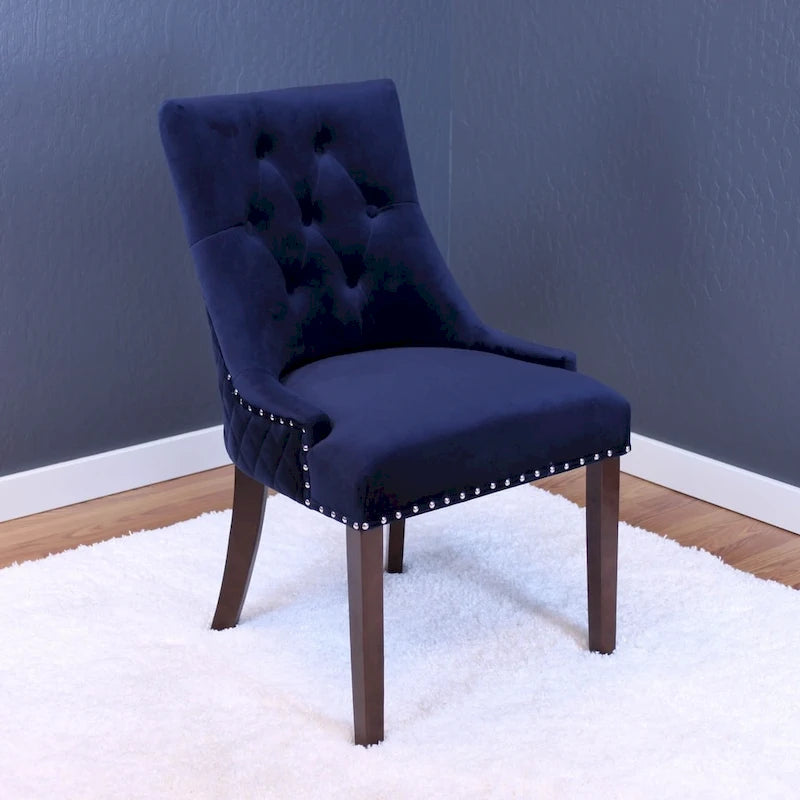  Flohr Tufted Velvet Dining Chairs (Set of 2)