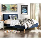  Celene Mid-century Modern Queen Fabric Platform Bed