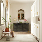 Comò a 6 cassetti moderno bianco, comò in legno con cassetti, cassettiera contenitore in legno