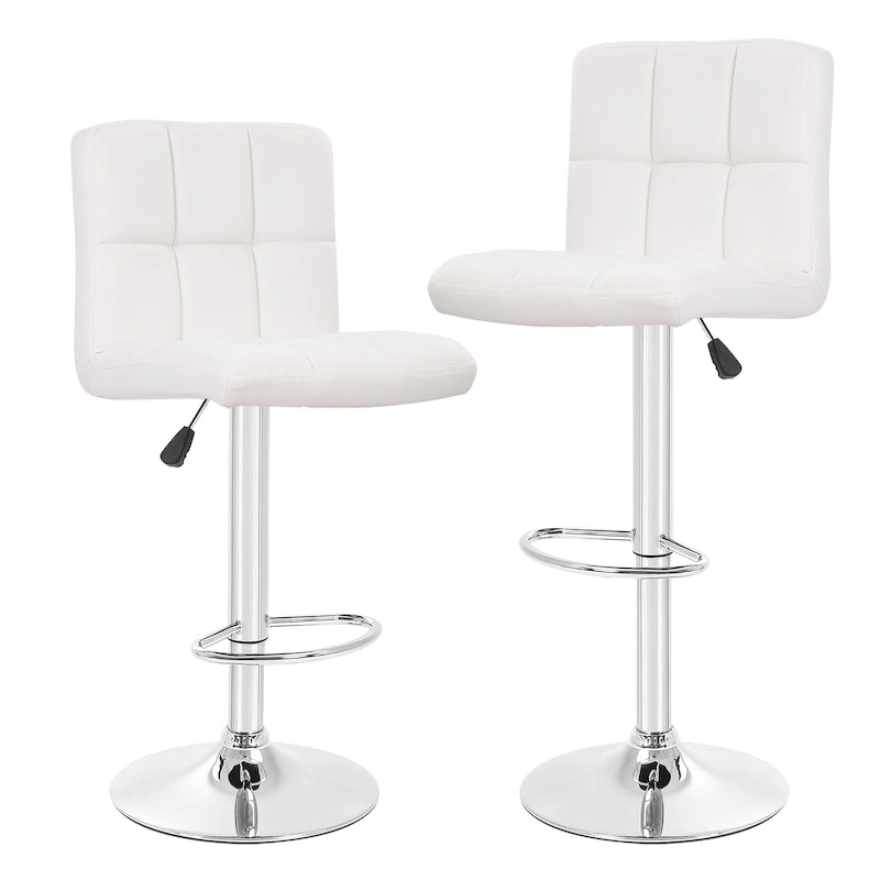 Sgabelli da Bar Girevoli Moderni in Similpelle PU con Altezza Regolabile (Set di 2)