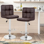 Sgabelli da Bar Girevoli Moderni in Similpelle PU con Altezza Regolabile (Set di 2)