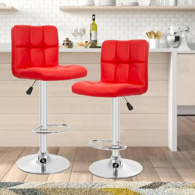 Sgabelli da Bar Girevoli Moderni in Similpelle PU con Altezza Regolabile (Set di 2)