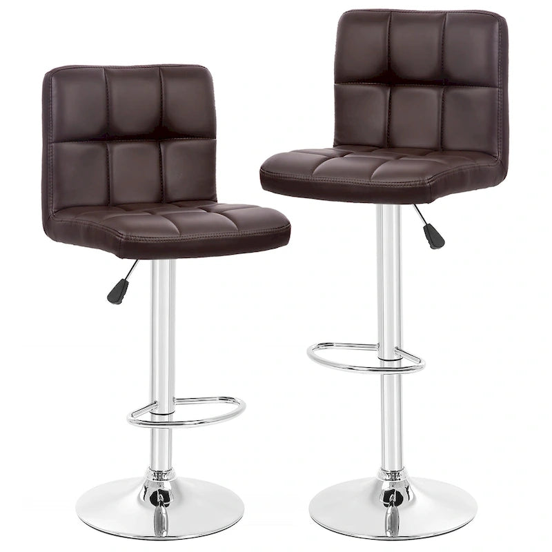 Sgabelli da Bar Girevoli Moderni in Similpelle PU con Altezza Regolabile (Set di 2)