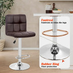 Sgabelli da Bar Girevoli Moderni in Similpelle PU con Altezza Regolabile (Set di 2)