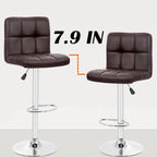 Sgabelli da Bar Girevoli Moderni in Similpelle PU con Altezza Regolabile (Set di 2)