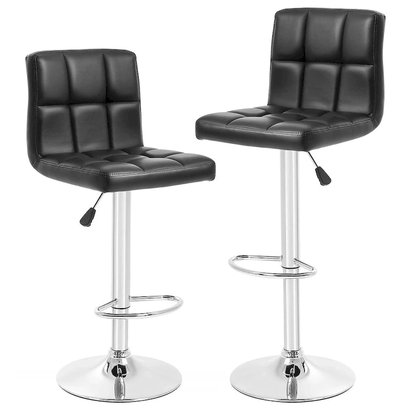 Sgabelli da Bar Girevoli Moderni in Similpelle PU con Altezza Regolabile (Set di 2)