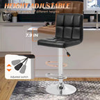 Sgabelli da Bar Girevoli Moderni in Similpelle PU con Altezza Regolabile (Set di 2)