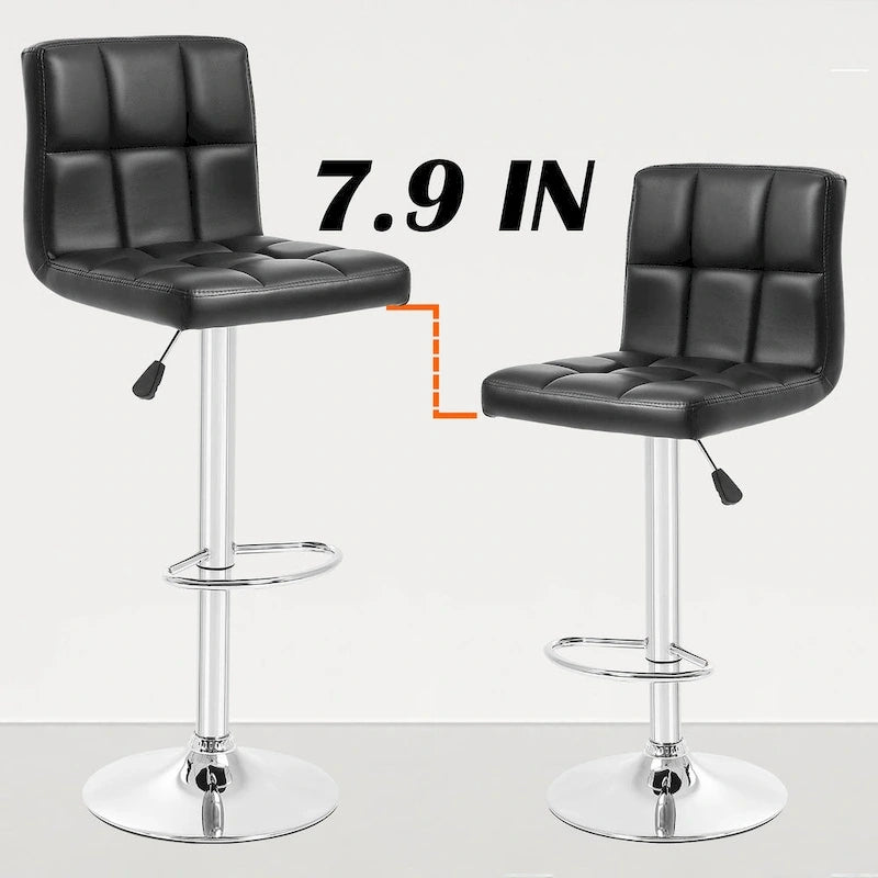 Sgabelli da Bar Girevoli Moderni in Similpelle PU con Altezza Regolabile (Set di 2)