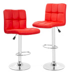 Sgabelli da Bar Girevoli Moderni in Similpelle PU con Altezza Regolabile (Set di 2)