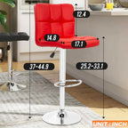 Sgabelli da Bar Girevoli Moderni in Similpelle PU con Altezza Regolabile (Set di 2)