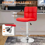 Sgabelli da Bar Girevoli Moderni in Similpelle PU con Altezza Regolabile (Set di 2)