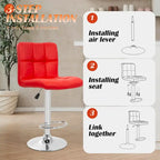 Sgabelli da Bar Girevoli Moderni in Similpelle PU con Altezza Regolabile (Set di 2)
