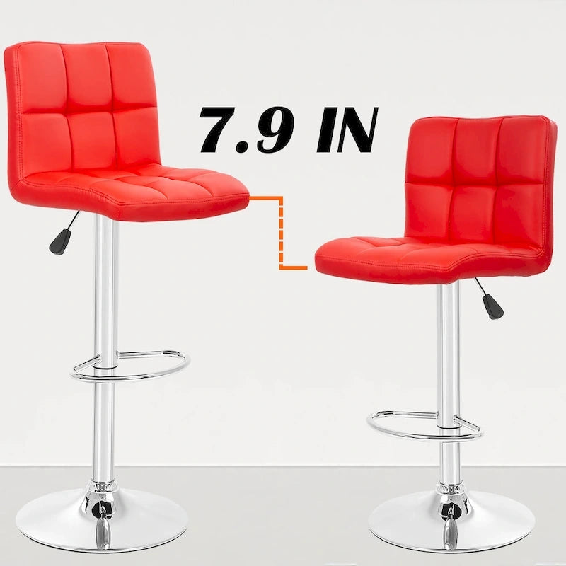 Sgabelli da Bar Girevoli Moderni in Similpelle PU con Altezza Regolabile (Set di 2)