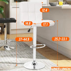 Sgabelli da Bar Girevoli Moderni in Similpelle PU con Altezza Regolabile (Set di 2)