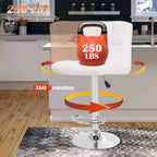 Sgabelli da Bar Girevoli Moderni in Similpelle PU con Altezza Regolabile (Set di 2)