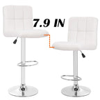 Sgabelli da Bar Girevoli Moderni in Similpelle PU con Altezza Regolabile (Set di 2)