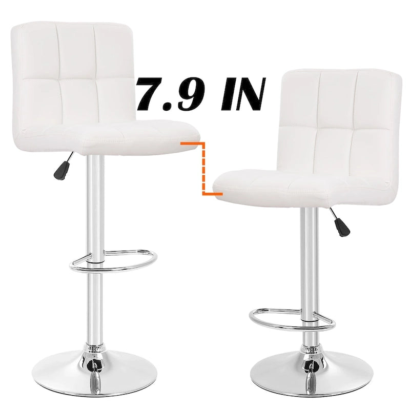 Sgabelli da Bar Girevoli Moderni in Similpelle PU con Altezza Regolabile (Set di 2)