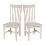 Solid Wood Tall Mission Dining Chairs, Set of 2