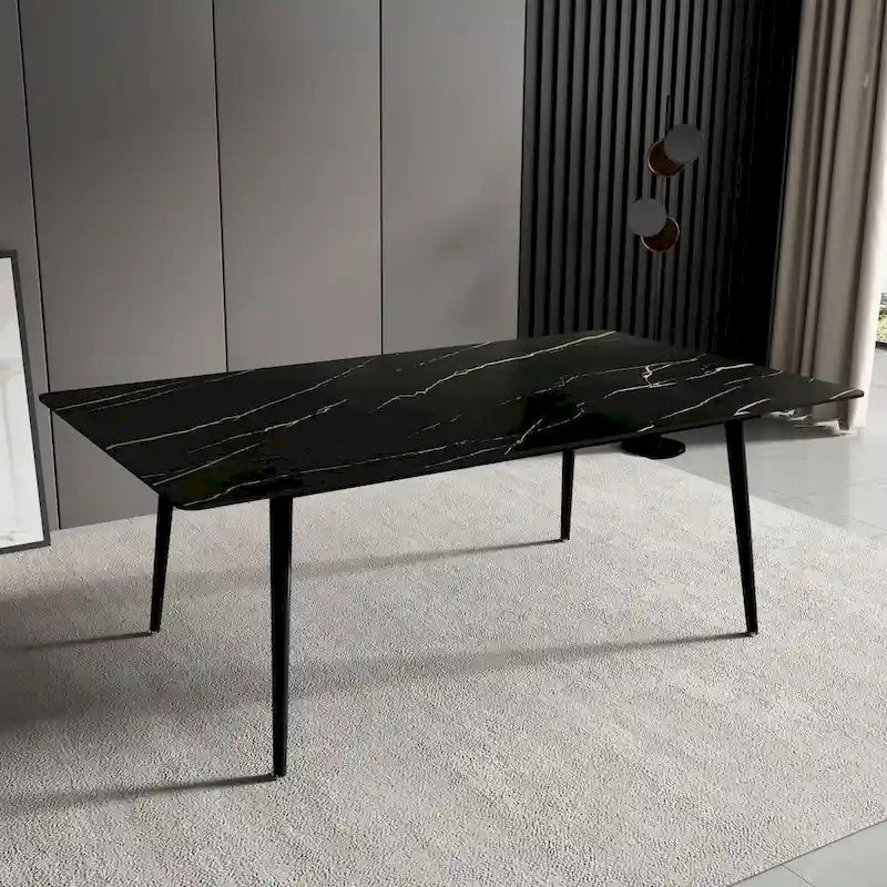 Tavolo da pranzo rettangolare 70,8 con piano in pietra