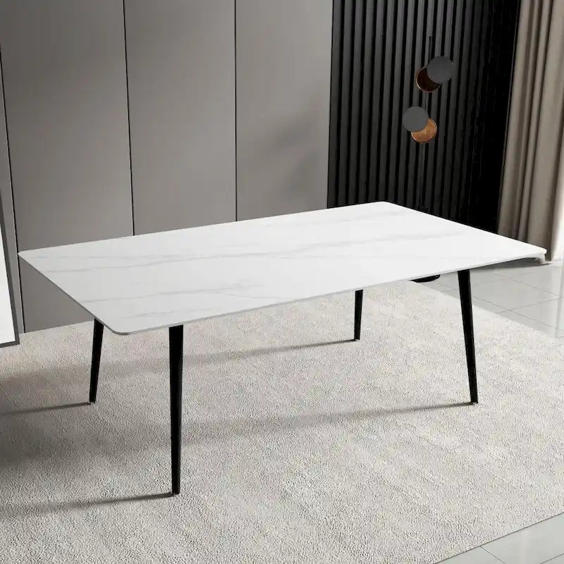 Tavolo da pranzo rettangolare 70,8 con piano in pietra